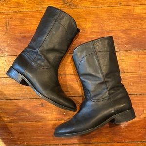 Chanel Leather Calf High Riding Boots
